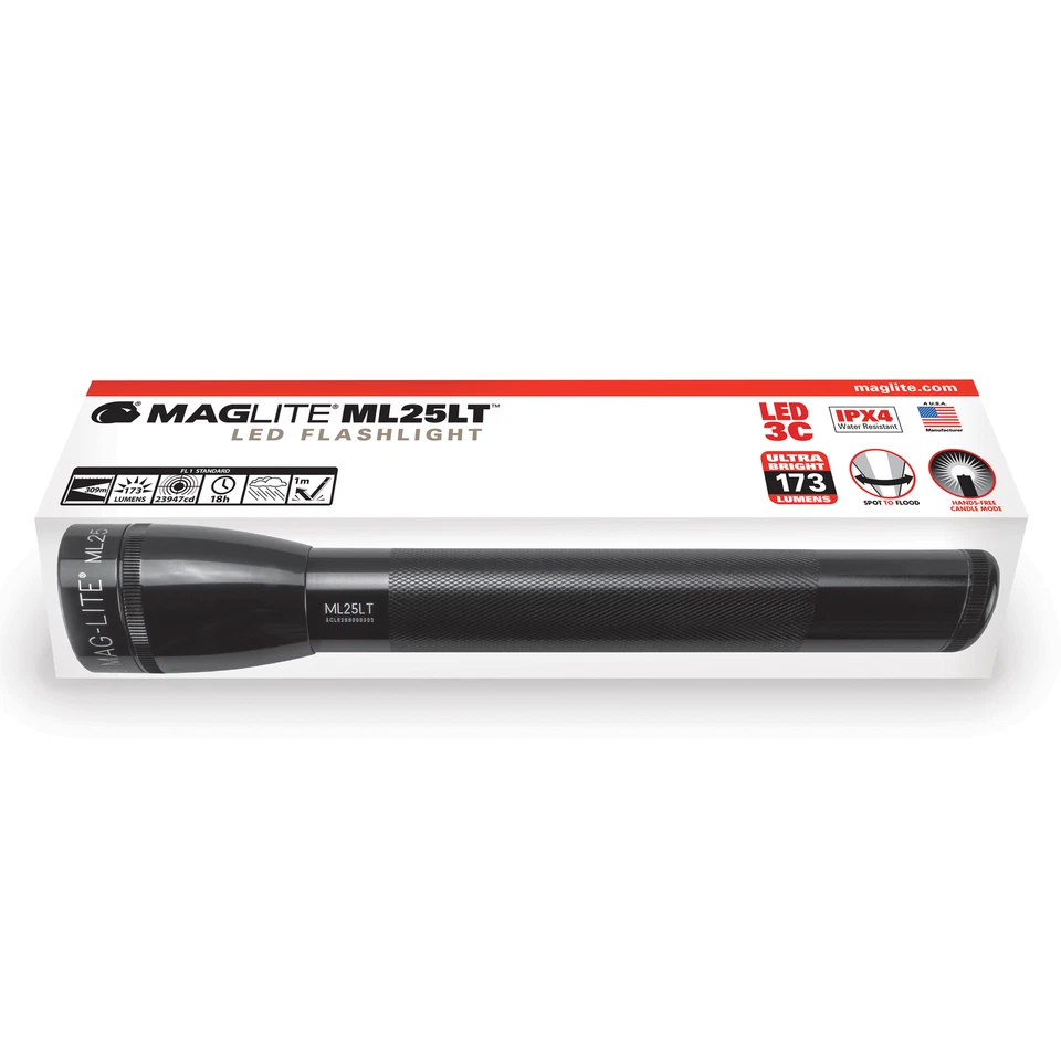 MAGLITE® ML25LT LED 3C Taschenlampe • Robuste und zuverlässige Stabtaschenlampe