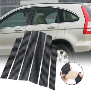 For Honda Cr-V 2007-2011 Pillar Posts Side Window Door Trim Cover Decals 6PCS - Foto 1 di 16