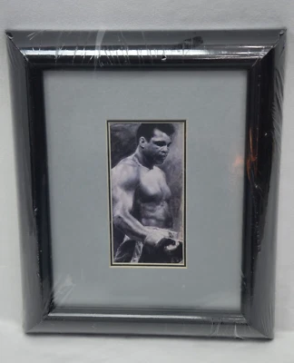 Muhammad Ali Boxing Cassius Clay black & white Matted & Framed Art Print 12 x 10 - Image 1 of 4
