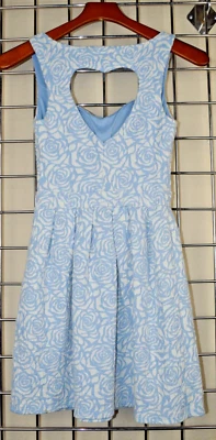 Vestido Vintage Caramelos Corte Corazón Talla S/M Años 90 Periwinkle Blanco Rosa Recortado Espalda Foto 1 de 4