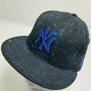 New Era Cap MLB NY Yankees schwarz royalblau Glitzer 59FIFTY Mütze - Bild 1 von 7
