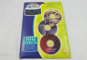 100x Fellowes CD/DVD Fellows Matte Labels - 2 Per Sheet (99961) - Picture 1 of 2