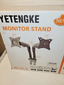 YETENGKE KX-101-D Braccio Doppio Monitor - Supporto a Molla per Schermi 17''-27'. NOB - Foto 1 di 4