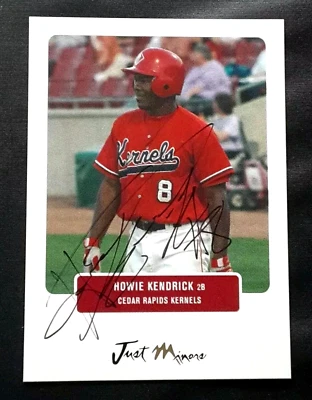 HOWIE KENDRICK NATIONALS SIGNED AUTOGRAPHED 2004 MINOR LEAGUE BASEBALL CARD - Image 1 of 2