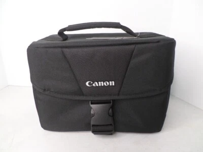 "Bolsa para cámara Canon grande 10"" negra gadget correa para el hombro compartimento estuche divisor" Foto 1 de 4