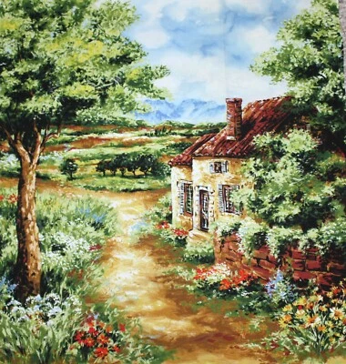 Chateau Road Michael Miller nuevo paisaje 1 1/4 yardas Foto 1 de 2