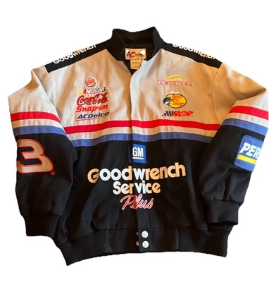 Chaqueta De Colección Dale Earnhardt Goodwrench NASCAR Para Hombres Coche de Carreras Años 90 Persecución Lg Bonita Foto 1 de 4