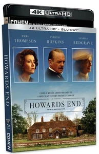 HOWARD'S END (U.S. Release 4K Ultra HD +Blu-ray with SLIPCOVER, 1992) NEW - Imagen 1 de 3