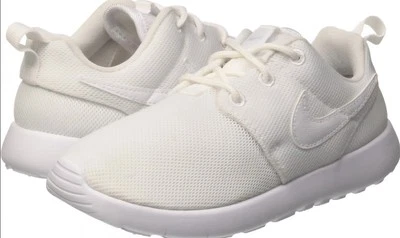 Nike Girls Roshe One (GS) White/White-Wolf Grey Athletic Sneaker Shoes Size 6.5Y - Image 1 of 4