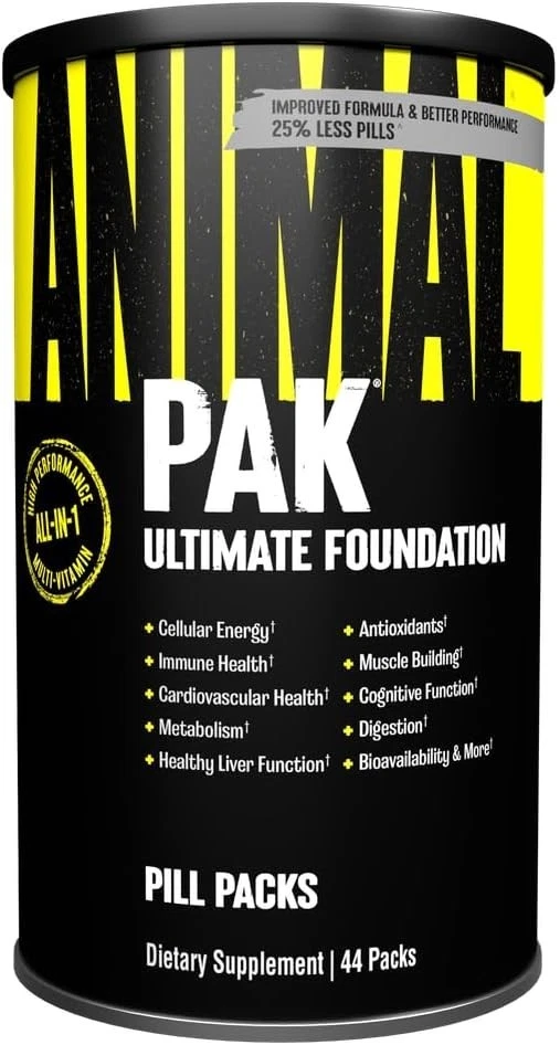UNIVERSAL NUTRITION ANIMAL PAK Ultimate Base Multivitamínica para Hombres 44 Paquetes Foto 1 de 4