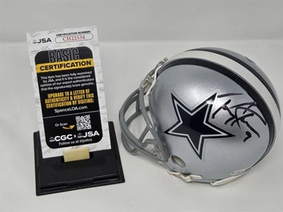 Mini casco firmado por TONY ROMO VAQUEROS CERTIFICADO DE AUTENTICIDAD JSA Foto 1 de 3