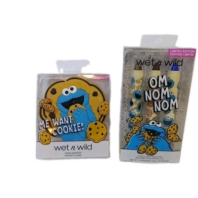Набор ручных зеркал и мультистиков Sesame Street X Wet N Wild Cookie Monster. Лот из 2 - Изображение 1 из 4