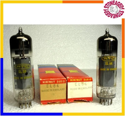 Vintage EL84/6BQ5 very strong matched pair, Mullard Blackburn km2, NOS 1966 - Photo 1/4