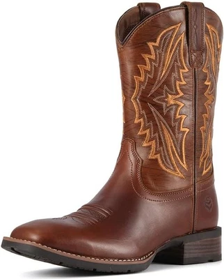 Botas de Vaquero Sureway Talla 11 Marrón Ala de Águila Bordadas Puntera Cuadrada Antideslizantes Foto 1 de 4