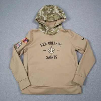 New Orleans Saints Hoodie Women Medium Nike On Field Salute To Service Desert - Image 1 of 4