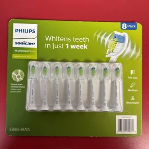 Cabezales de cepillo de repuesto Philips Sonicare W Diamond Clean HX6068/82 - Paquete de 8 - Imagen 1 de 4