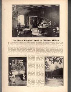 Theater William Gillette House 1906 nur 2 Seiten Originaldruck - Bild 1 von 1