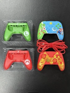 Lote de control Nintendo Switch inalámbrico/con cable y 2 empuñaduras Mario - Imagen 1 de 1