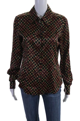 Diane Von Furstenberg Mujer Cuello Manga Larga Estampado Gráfico Abotonado Negro Si Foto 1 de 4