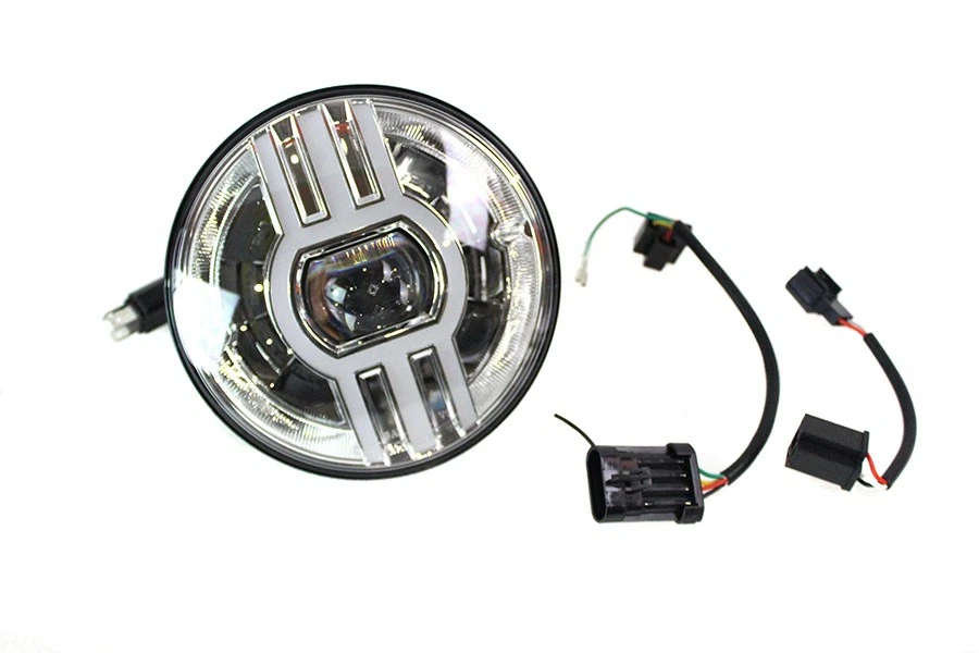 Faro integrado Cyron 7 pulgadas Beast 2 cromado para Harley Davidson Foto 1 de 4