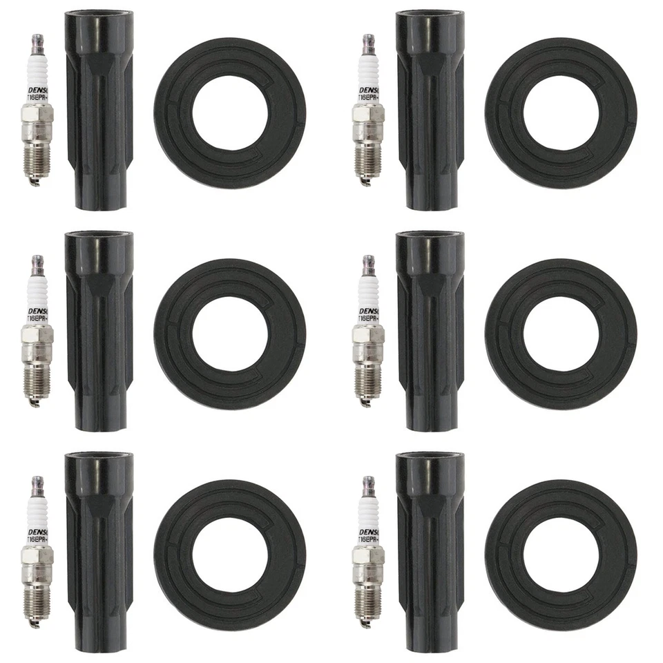 Kit de botas Denso 6 velas de ignição padrão 6 bobinas para Ford Fusion 3.0L V6 NA Flex - Imagem 1 de 1