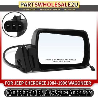 Espejo retrovisor eléctrico para pasajeros con plegable manual para Jeep Cherokee XJ 1984-1996 Wagoneer Foto 1 de 4