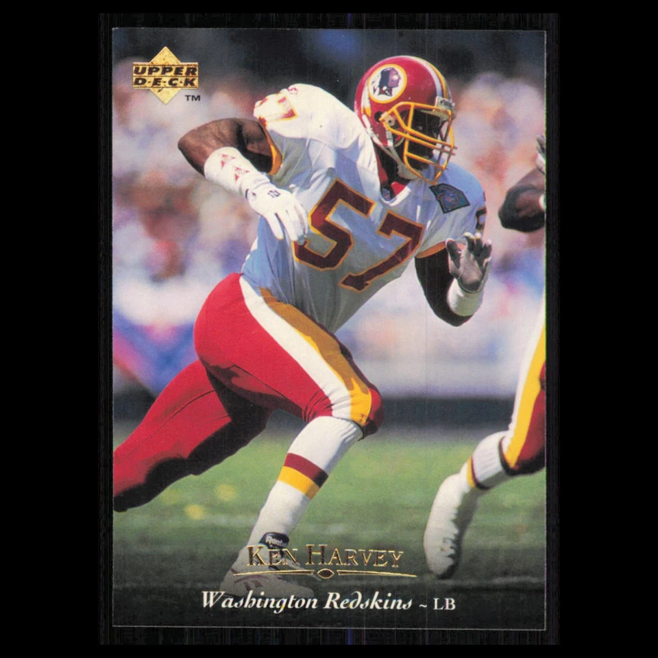 Ken Harvey #147 1995 Upper Deck Washington Redskins Football Card NFL NM - Image 1 of 3