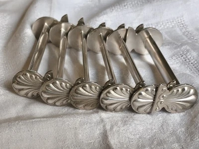 Suite de 6 porte-couteaux / couverts en métal argenté signés  Art-déco - Photo 1/4