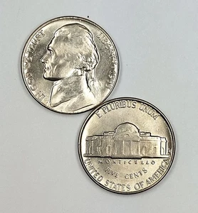 1955  D UNCIRCULATED JEFFERSON NICKEL CHOICE TO GEM BU - Picture 1 of 2