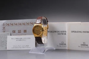Reloj de cuarzo dorado vintage "tal cual" OMEGA Seamaster Cal.1342 corona a presión para hombre JAPÓN - Imagen 1 de 12