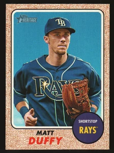 2017 Topps Heritage  #126 - Matt Duffy - Tampa Bay Rays  17-1207 - Picture 1 of 2