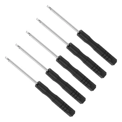 5pcs Tiny Slotted Screwdriver 1.5mm Flat Head Screw Driver W Non-Slip Grip - Imagem 1 de 4