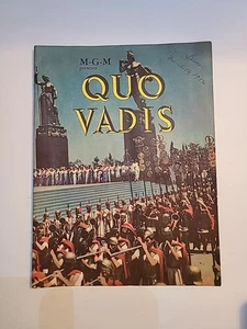 Vintage 1952 Movie Program Book MGM 's Quo Vadis Robert Taylor Deborah Kerr - Picture 1 of 10