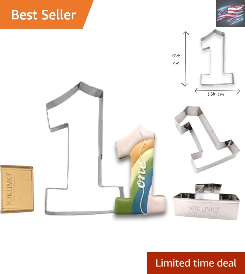 Dishwasher Safe 4" Stainless Steel Number Cookie Cutter - Effortless Baking Fun - Image 1 of 4