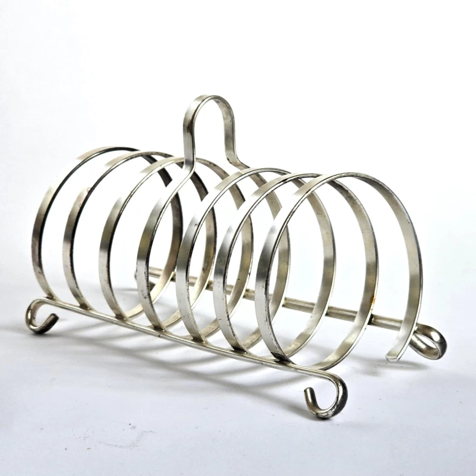 WMF Plato de Plata Estante para Tostadas Alemania Vajilla de Desayuno De Colección Foto 1 de 4