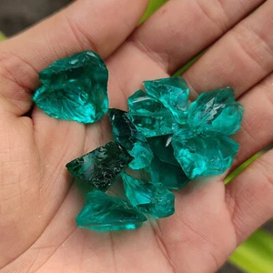 Natural 171 Ct Certified Brazilian Green Amethyst Uncut Roguh Gemstone 10Pcs - Picture 1 of 5
