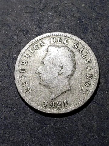 1921 El Salvador 5 Centavos Coin  #2 Cover