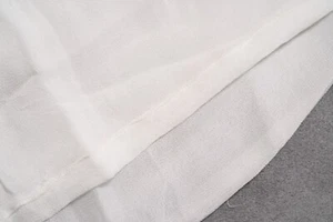 Tara Jarmon White Scarf Wrap Shawl 2.5m Long x 70cm Wide Flower Embroidery - Picture 1 of 9