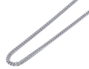 Unisex Miami Cuban Link Chain Necklace 3.5MM Solid Real10K White Gold 16-30 I... - Afbeelding 1 van 4
