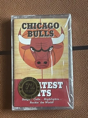 CHICAGO BULLS GREATEST HITS SEALED w/ Hype sticker vintage CASSETTE TAPE 72-10 - Image 1 of 4