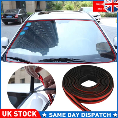 10ft Rubber T-Shape Seal Strip Universal Sealing Trim For Car Roof Windshield UK - Image 1 of 4