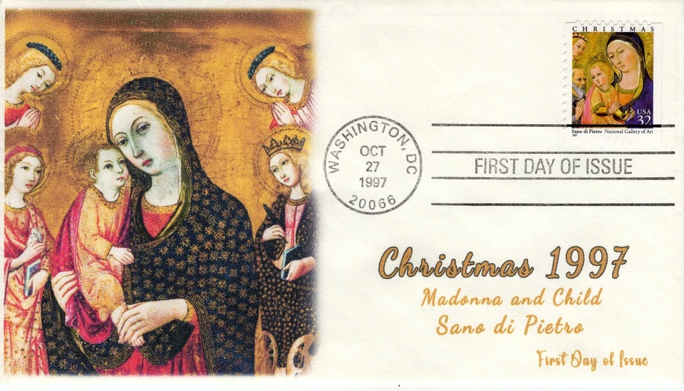 A0-3176-3, 1997, Madonna and Child, First Day Cover, Standard Postmark, Christma - Image 1 of 1