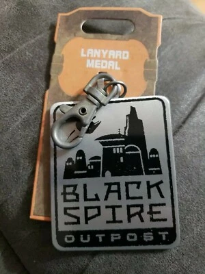 Disney Parks Black Spire Outpost Star Wars Lanyard Medal Pin Trading - NEW - Image 1 of 2