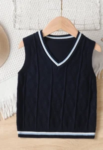 Boys Holiday Knitted Vests - Picture 1 of 4