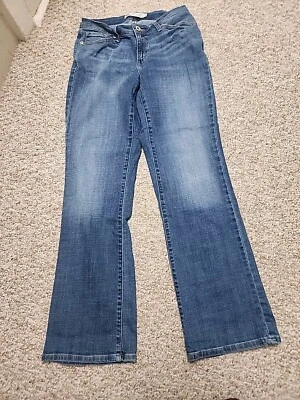 Levi's 529 джинсы женщин 28 x 32 измеренный изогнутый загрузки вырез эластичной джинсовой ткани 10 М - Изображение 1 из 4