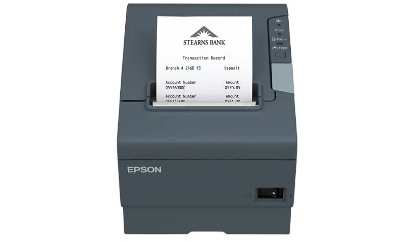 Epson TM-T88V Direct Thermal POS Receipt Printer USB Parallel P/N: C31CA85834 - Image 1 of 1
