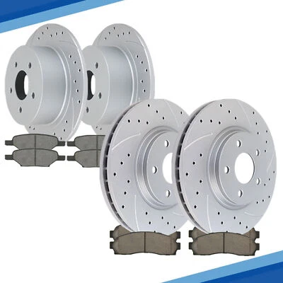 Kit de rotores y pastillas de freno delantero trasero apto para Cobalt Malibu Pontiac G5 G6 Aura Foto 1 de 4