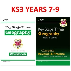 KS3 Years 7-9 Geography Revision & Workbook with Answers Key Stages 3 CGP X - Picture 1 of 24