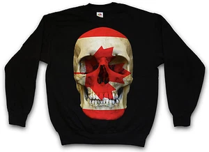 CANADA SKULL FLAG SWEATSHIRT PULLOVER SWEATER - Kanada Banner Biker MC canadian - Picture 1 of 2