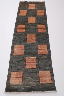 8 ft Hallway Tribal gabbeh Runner Rug Afghan Hand Knotted Wool Bedroom Rug - Image 1 of 4